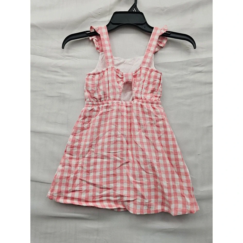 Gap Girls Gingham Sundress Pink Cotton Casual Size XS